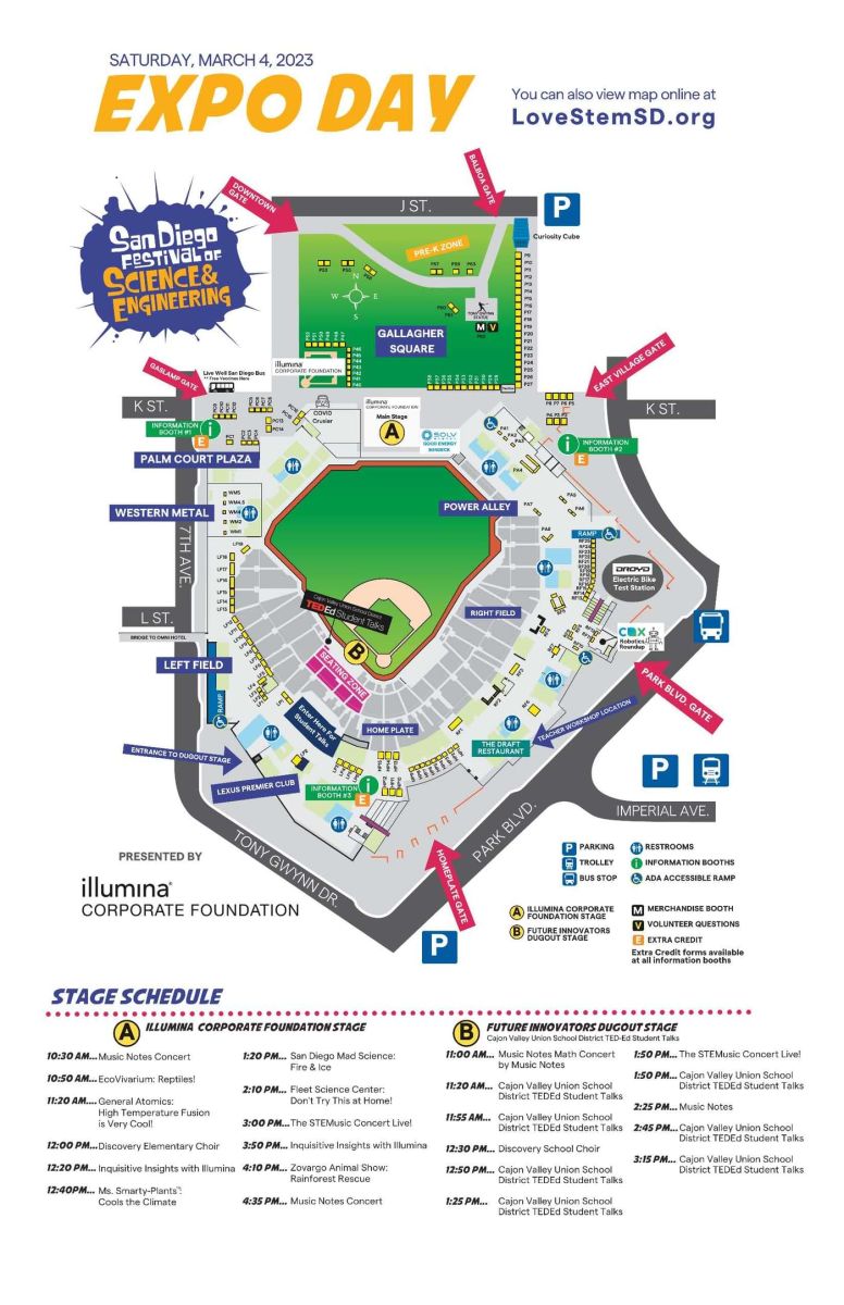 Map of EXPO Day at PETCO Park